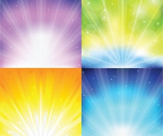 Colorful Sunburst Vector Graphics