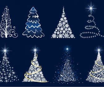 Abstract Christmas Tree Vector Set