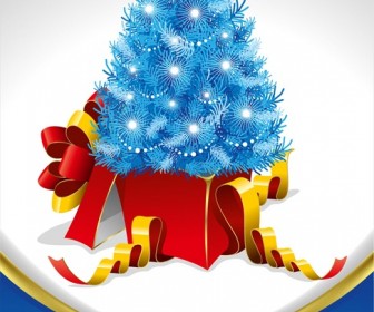 Christmas Tree and Gifts Vector