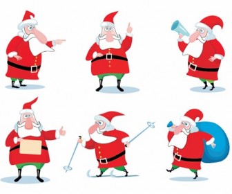 Christmas Santa Claus Vector Set