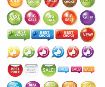 Sale Shopping Tags and Signs Vector Graphics