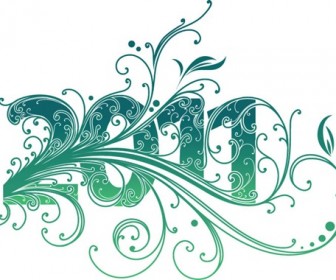 2011 New Year Swirl Design Vector Graphic