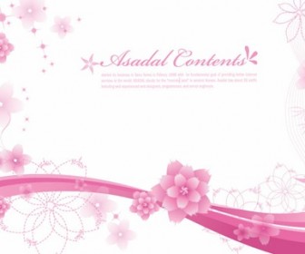 Simple and Elegant Floral Background Vector Graphics