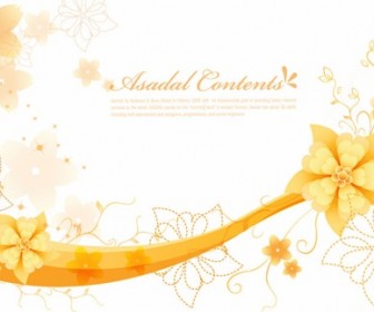 Simple and Elegant Floral Background Vector Graphics