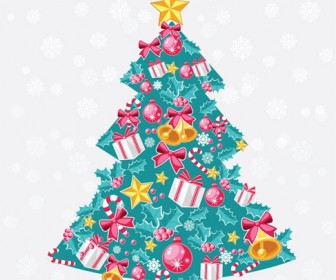 Abstract Christmas Tree Vector Art