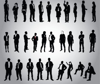 Business People Silhouette Vector Set