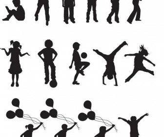 Free Vector Children Silhouettes