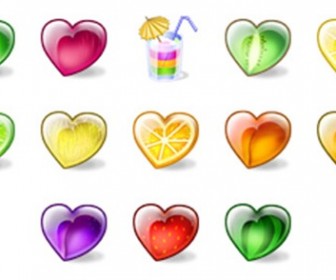 Free Fruity Hearts Icons