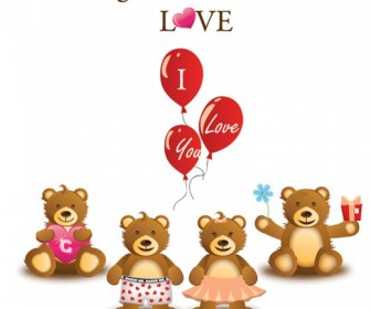 Lovely Teddy Bear Vector Graphic