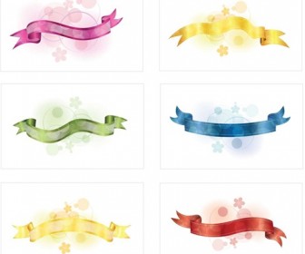 6 Free Vector Ribbons