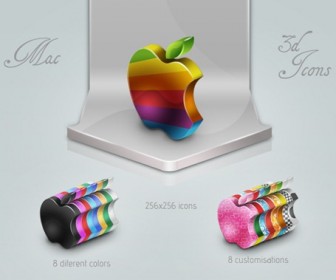 Apple Mac 3D Icon Set