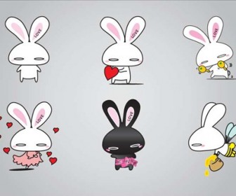 Rabbits Vector Illustration