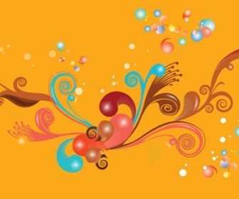 Colorful Swirls Vecotr Illustration