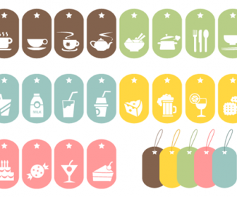 24 Food Vector Symbols