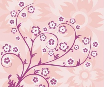 Abstract Floral Pink Background