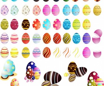 Easter Eggs Vector Set