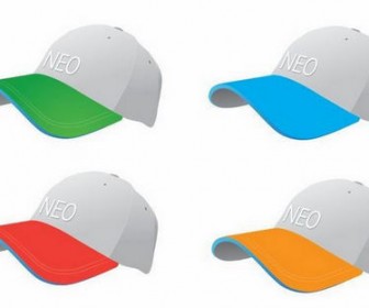 Colourful Baseball Caps Vector