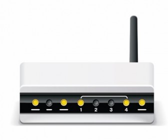 Wireless ADSL Modem Router Vector