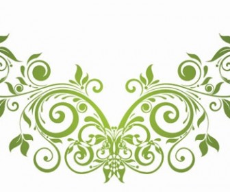 Vector Swirl Floral Design Element