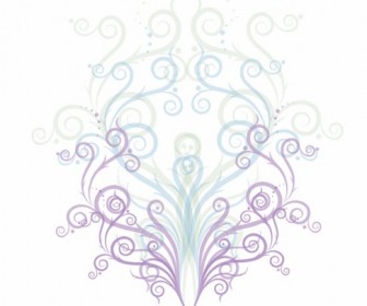 Swirl Floral Ornament Vector Graphic