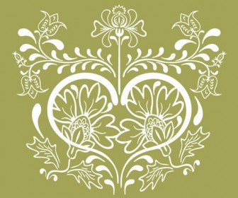 Vintage Floral Design Vector Graphic