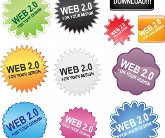 Free Web 2.0 Buttons Vector Pack