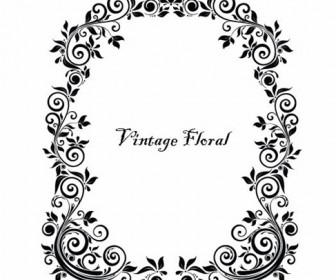 Vintage Floral Frame Vector