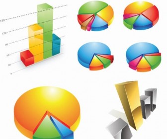 Free Three-dimensional Charts Vector Graphic