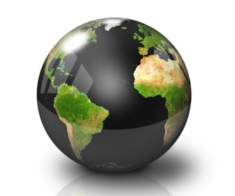Conceptual Symbol of a Green Earth Globe Graphics