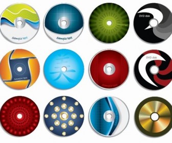 CD Labels Vector Graphic Set