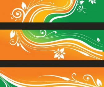 Free Flower Banners Vector Illustration