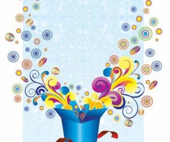 Free Groovy Gift Box Vector Illustration