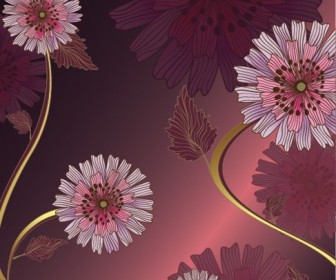 Vintage Flower Vector Background