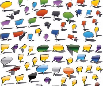 Colorful Speech Bubbles and Dialog Balloons Vector Graphic