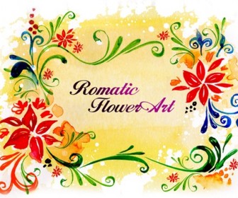 Romantic Flower Art Photoshop Template