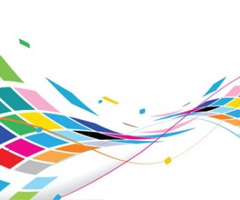 Abstract Wavy Design Colorful Background Vector