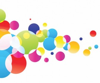 Colorful Glowing Bubbles Background Vector Illustration