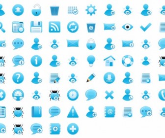 Free Cool Bluish Icon Set