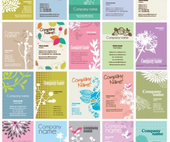 Vector Set of Floral Business Cards