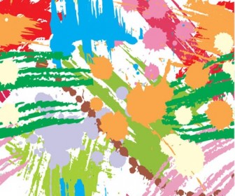 Colourful Paint Blots Seamless Background Vector