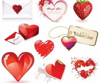 Valentines Day Heart Vector Set