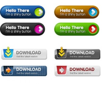 Web Button Set PSD