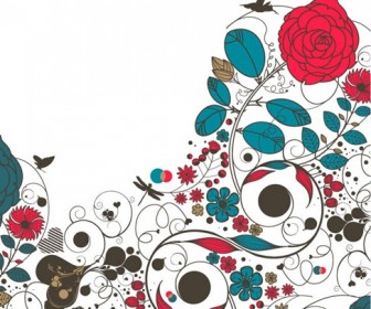 Floral Flower Vector Background