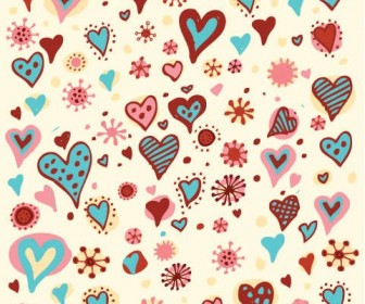 Valentine's Day Hearts Pattern Vector Graphic