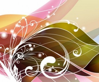 Abstract Swirl Floral Vector Art