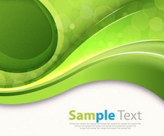 Abstract Green Curves Vector Image