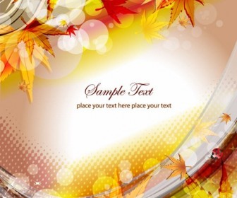 Autumn Floral Background Vector Illustration