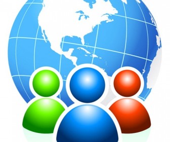 Earth and User Vector Graphic