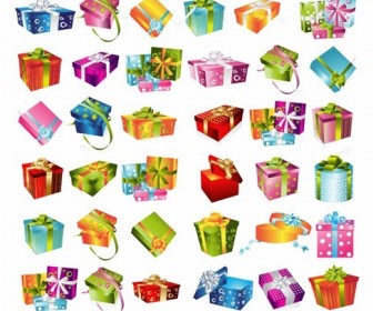 Gift Box Collection Vector Graphic