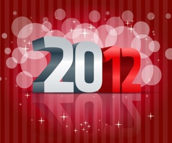 2012 Happy New Year Vector Illustration